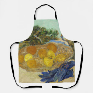 Delantal Bodegón de naranjas limones guantes azules de Van 