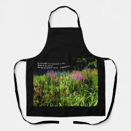 Delantal Bog Garden con 1 Corinthians 3:7