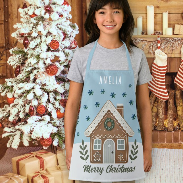 Delantal Boho Cookie House Snowflakes Family pequeña Christ (Subido por el creador)