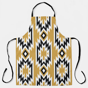 Delantal Boho étnico: patrón geométrico vintage.