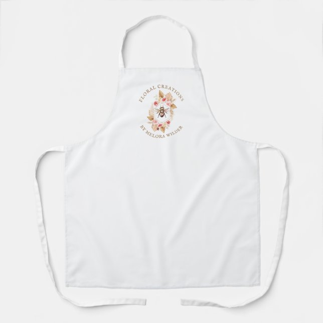 Delantal Boho Florist Pink Floral (Anverso)