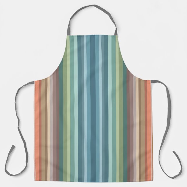 Delantal Boho Modern Chic Rayas  (Anverso)