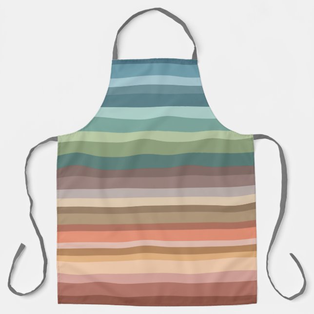 Delantal Boho Modern Chic Rayas  (Anverso)