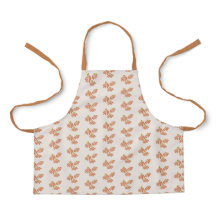 Boho Naranja Flores Niños Apron