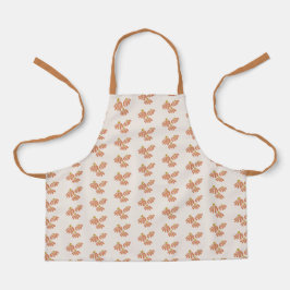 Delantal Boho Naranja Flores Niños Apron