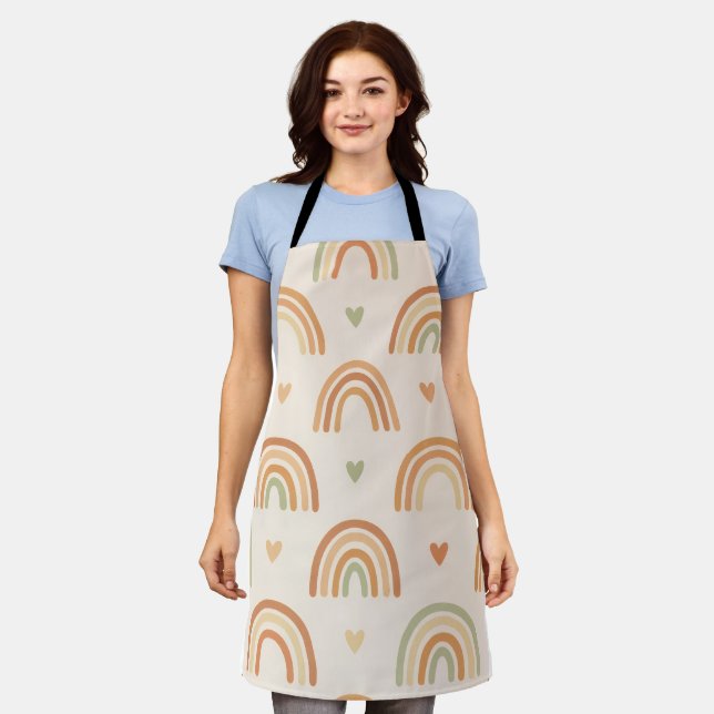 Delantal Boho Rainbow All-Over Print Apron (Gastado)