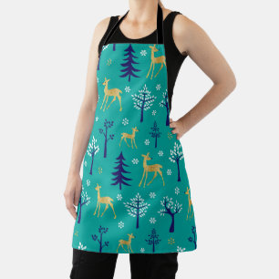 Delantal Boho Trees Gold Deers Modern