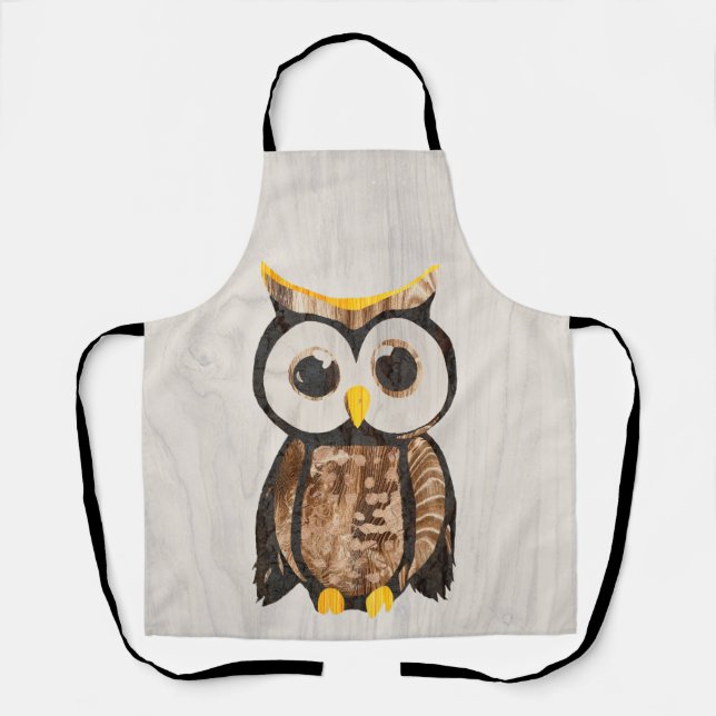 Delantal Bois - Chouette - Owl (Anverso)