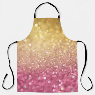 Delantal Bokeh Gold Pink: Luces abstractas