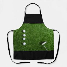 Delantal Bola de golf en césped verde