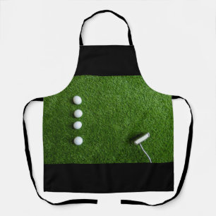 Delantal Bola de golf en césped verde