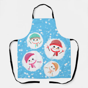 Delantal bola de nieve y azul Snowman