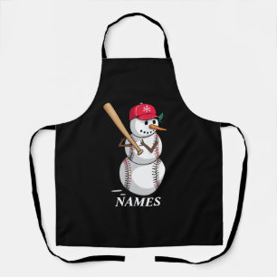 Delantal Bolas de nieve de béisbol con nombre personalizado