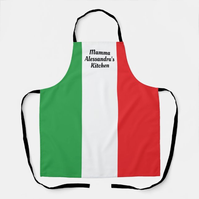 Delantal Bold Italian Flag of Italy Personalized Apron (Anverso)