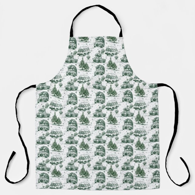 Delantal Bolsa de regalo para Navidades de viaje por carret (Anverso)