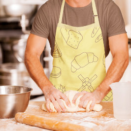 Delantal Bolsa divertida y pan de donuts amarillos