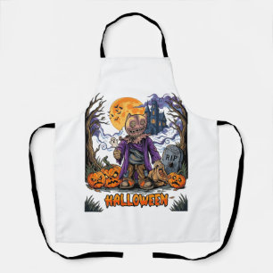 Delantal Bolso de Caramelo de Espantapájaros de Halloween C