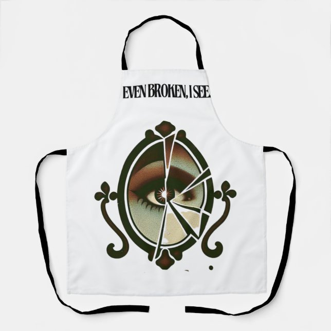 Delantal Bolso De Tela Gigante Even Broken, I See | Emotion (Anverso)