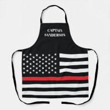 Bombero de bandera roja delgada bombero estadounid