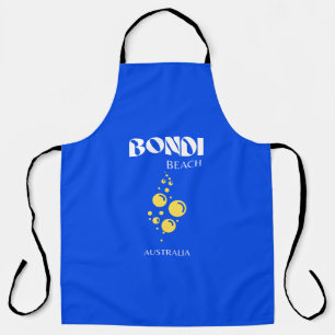 Delantal Bondi Beach, Bondi Beach Travel Art, Blue