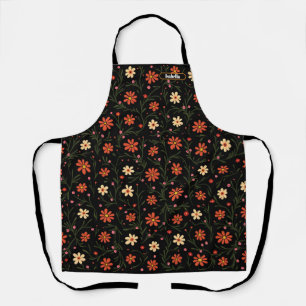 Delantal Bonita colección de flores de época moderna