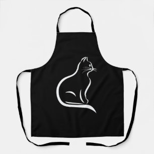 Delantal Bonito dibujo de gato para amantes de los animales