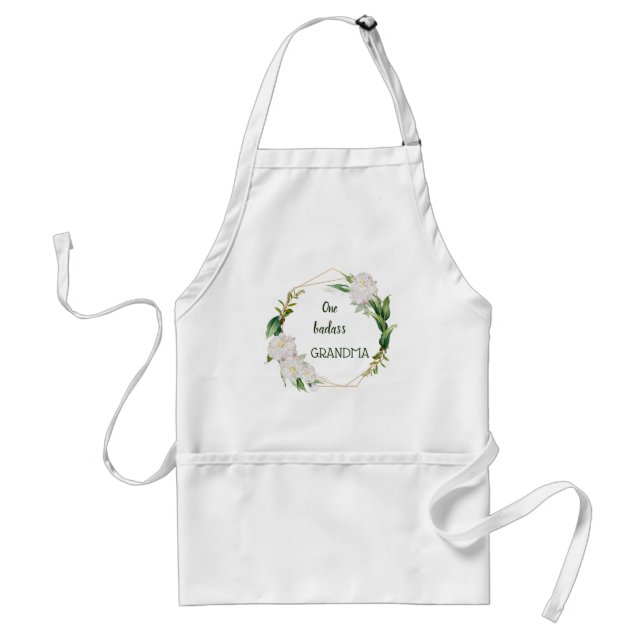 Delantal Bonito Floral Funny Grandma Cita (Frente)