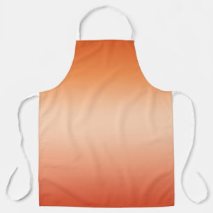Delantal Bonito Ombre Naranja de verano caliente y gradient