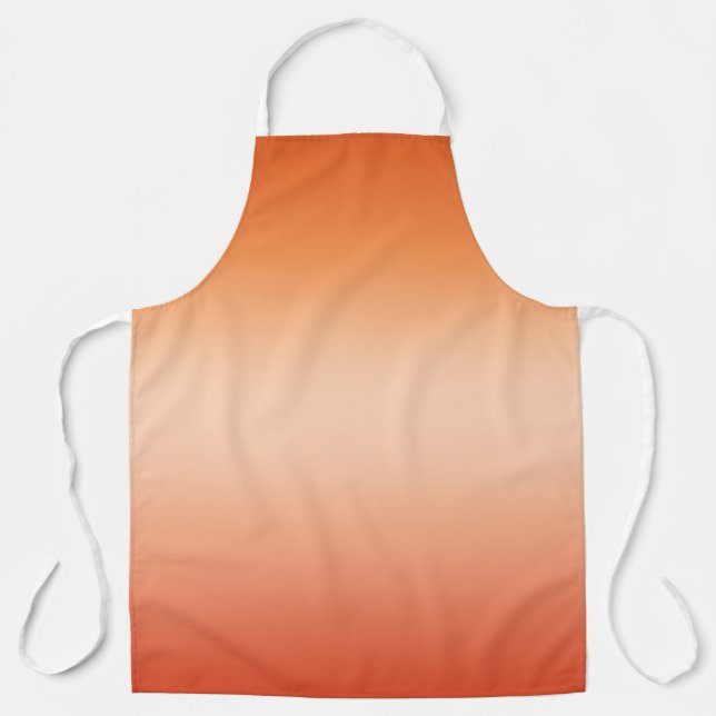 Delantal Bonito Ombre Naranja de verano caliente y gradient (Anverso)