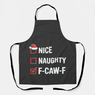 Delantal Bonito Travieso F-Caw-F Divertido Santa Travieso 