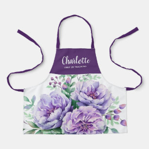 Delantal Bonito Watercolor Floral Chicas Chef Entrenamiento