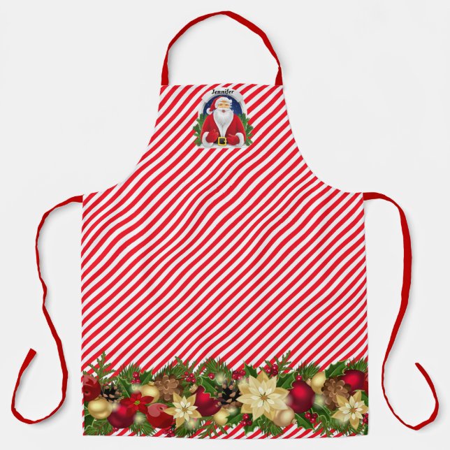 Delantal Bonitos Navidades Holiday Hostess Apron Nombre per (Anverso)