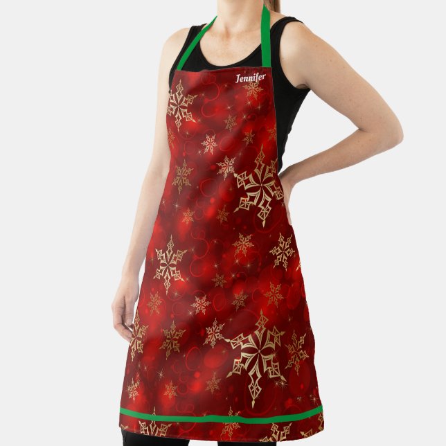 Delantal Bonitos Navidades Holiday Hostess Apron Nombre per (in situ)