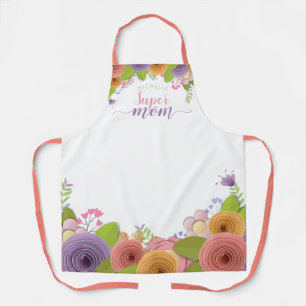 Delantal Bonitos pasteles florales del Día de la Madre
