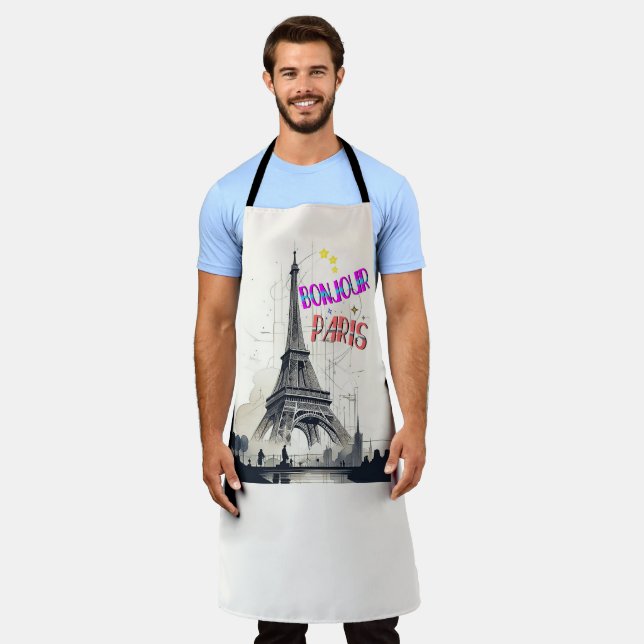 Delantal Bonjour Colorful Paris (Gastado)