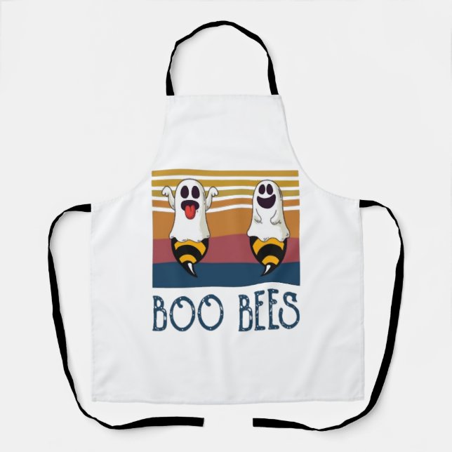 Delantal Boo Bees Pareja Ghost Halloween (Anverso)