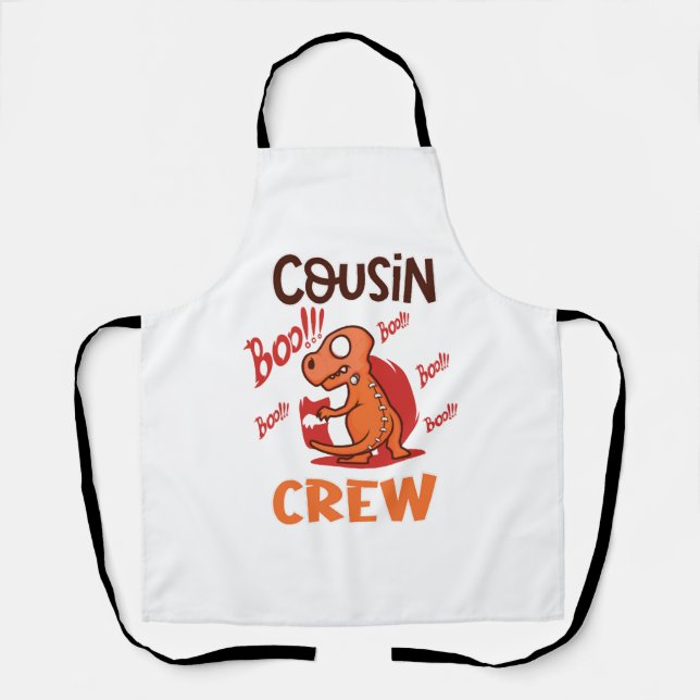 Delantal Boo Cousin Crew Halloween Dinosaur Spookone Costum (Anverso)