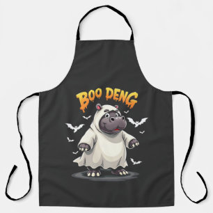 Delantal Boo Deng Ghost Baby Pygmy Hippo Moo Deng Halloween