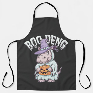 Delantal Boo deng Spooky Halloween Moo Deng Baby Hippo