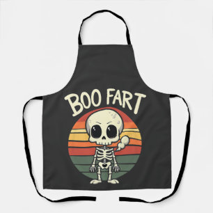 Delantal Boo fart Funny Spooky Pastel Ghost Gótico Retro