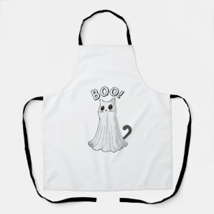Delantal Boo Kitty Cute Gato Fantasma Halloween Spooky Kitt