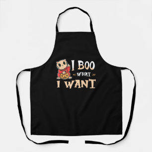 Delantal Boo Lo Que Quiero De Halloween Gracioso De Cat