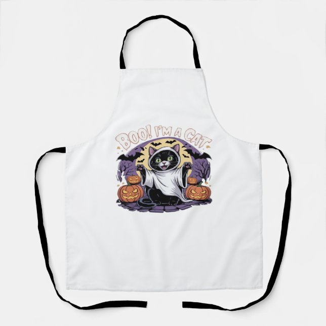 Delantal Boo, soy una camiseta sobredimensionada para gato (Anverso)