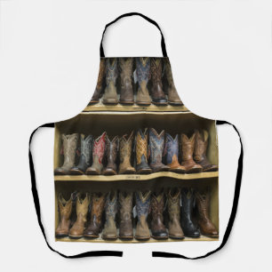 Delantal Boots De Vaquero En Una Estanque Apron Occidental