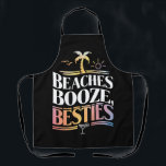 Delantal Booze & Bestis Coconut Summer<br><div class="desc">Playas Booze & Besties Cocoteros vacaciones de verano</div>