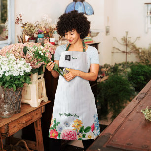 Delantal Borde florido de la tienda florida