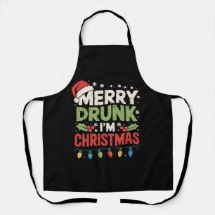Delantal Borracho Alegre Soy Navidad Divertido Santa Chiste