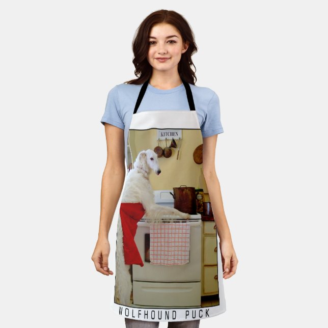 Delantal Borzoi Cooking Russian Wolfhound Dog Lover's Gift (Gastado)