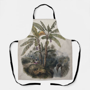 Delantal Bosque de árboles plásticos tropicales antiguos   