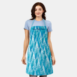 Delantal Bosque fractal azul